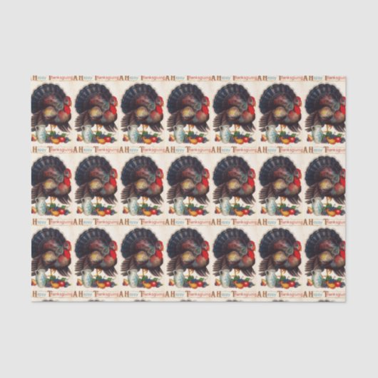 幸せな感謝祭トルコ 薄葉紙 (正面)