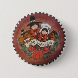 幸せな感謝祭ボタンPin 缶バッジ