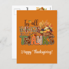 幸せな感謝祭与え感謝していで シーズンポストカード