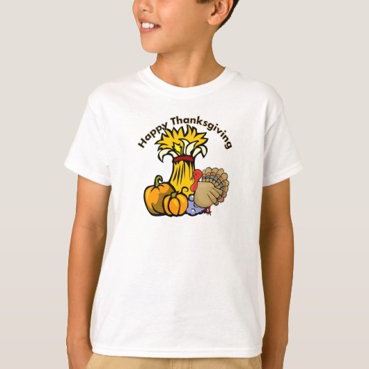 幸せな感謝祭日 Tシャツ (正面)