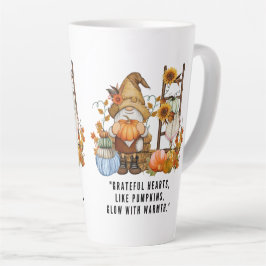 幸せな感謝祭秋 カフェラテマグ