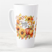 幸せな感謝祭秋 カフェラテマグ (左アングル)