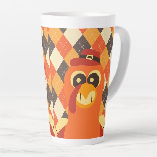 幸せな感謝祭秋 カフェラテマグ (右アングル)