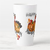 幸せな感謝祭秋 カフェラテマグ (正面)