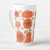 幸せな感謝祭秋 カフェラテマグ (左アングル)