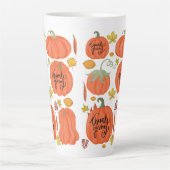 幸せな感謝祭秋 カフェラテマグ (正面)