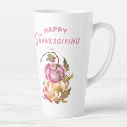 幸せな感謝祭秋 カフェラテマグ (右)