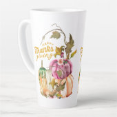 幸せな感謝祭秋 カフェラテマグ (左アングル)