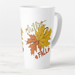 幸せな感謝祭秋 カフェラテマグ