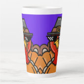 幸せな感謝祭秋 カフェラテマグ (正面)