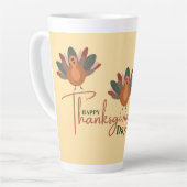 幸せな感謝祭秋 カフェラテマグ (左アングル)