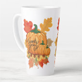 幸せな感謝祭秋 カフェラテマグ (左アングル)