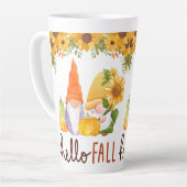 幸せな感謝祭秋 カフェラテマグ (左アングル)