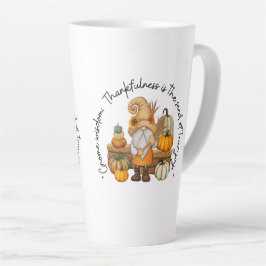 幸せな感謝祭秋 カフェラテマグ