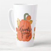 幸せな感謝祭秋 カフェラテマグ (左アングル)