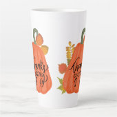 幸せな感謝祭秋 カフェラテマグ (正面)