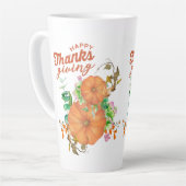 幸せな感謝祭秋 カフェラテマグ (左アングル)