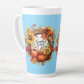 幸せな感謝祭秋 カフェラテマグ (左アングル)