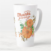 幸せな感謝祭秋 カフェラテマグ (右アングル)