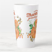 幸せな感謝祭秋 カフェラテマグ (正面)