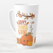 幸せな感謝祭秋 カフェラテマグ (左アングル)