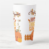 幸せな感謝祭秋 カフェラテマグ (正面)