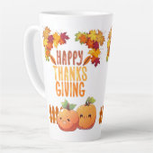 幸せな感謝祭秋 カフェラテマグ (左アングル)