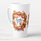 幸せな感謝祭秋 カフェラテマグ (左アングル)