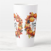 幸せな感謝祭秋 カフェラテマグ (正面)