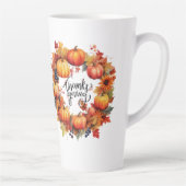 幸せな感謝祭秋 カフェラテマグ (右)