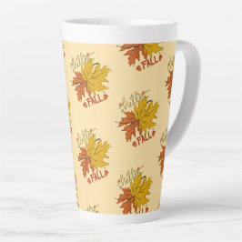 幸せな感謝祭秋 カフェラテマグ