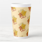 幸せな感謝祭秋 カフェラテマグ (正面)