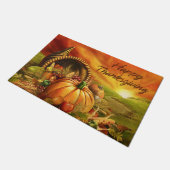 幸せな感謝祭2つの選択 ドアマット (アングル)