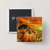 幸せな感謝祭2ボタン 缶バッジ (正面&裏面)