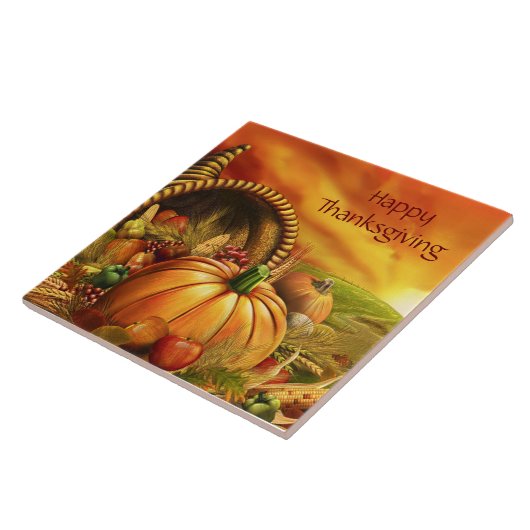 幸せな感謝祭2Aのタイル タイル (側面)