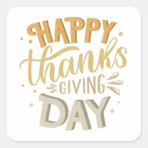 幸せな感謝祭。かわいい秋オレンジレタリング