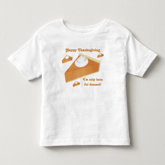 幸せな感謝祭|のパンプキンパイ トドラーTシャツ (正面)