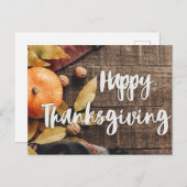 幸せな感謝祭 インビテーションポストカード (正面/裏面)