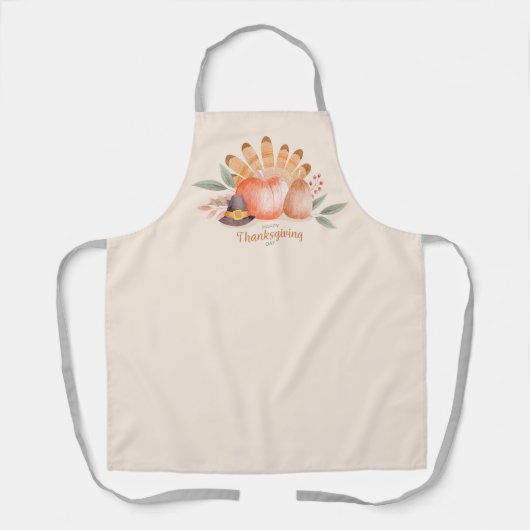幸せな感謝祭 エプロン (正面)