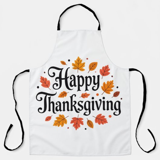 幸せな感謝祭 エプロン (正面)