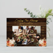 幸せな感謝祭 – カウント私たちの恵み1写真 箔シーズンカード (立ち正面)