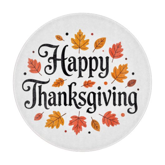 幸せな感謝祭 カッティングボード (正面)