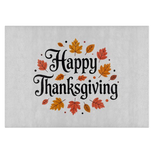 幸せな感謝祭 カッティングボード (正面)