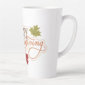 幸せな感謝祭 カフェラテマグ (右)