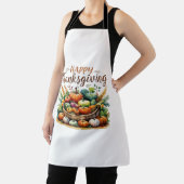 幸せな感謝祭 – カボチャと収穫バスケット エプロン (インサイチュ)