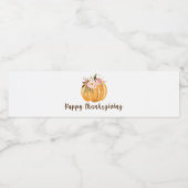 幸せな感謝祭 |カボチャフローラ ペットボトルラベル (シングルラベル)