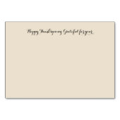 幸せな感謝祭、カボチャ写真 テーブルナンバー (裏面)