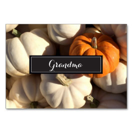 幸せな感謝祭、カボチャ写真 テーブルナンバー