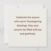 幸せな感謝祭 カード (裏面)