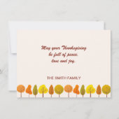 幸せな感謝祭 カード (裏面)
